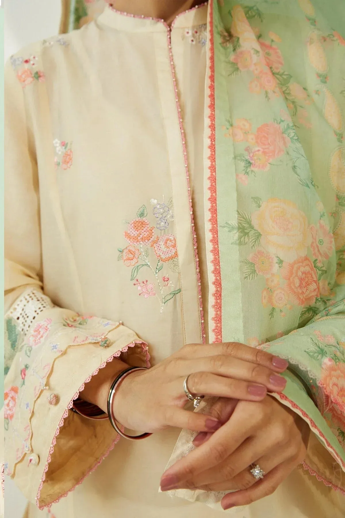 Zara Shahjahan Chiffon – view 4 – Poshaq