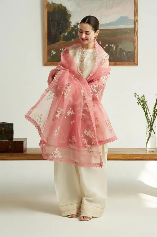 Zara Shahjahan Organza – view 1 – Poshaq