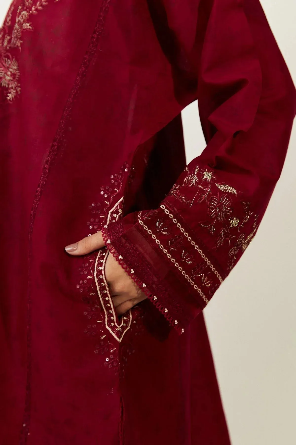 Zara Shahjahan Organza – view 3 – Poshaq