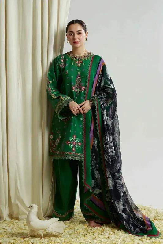 Zara Shahjahan Chiffon – view 1 – Poshaq