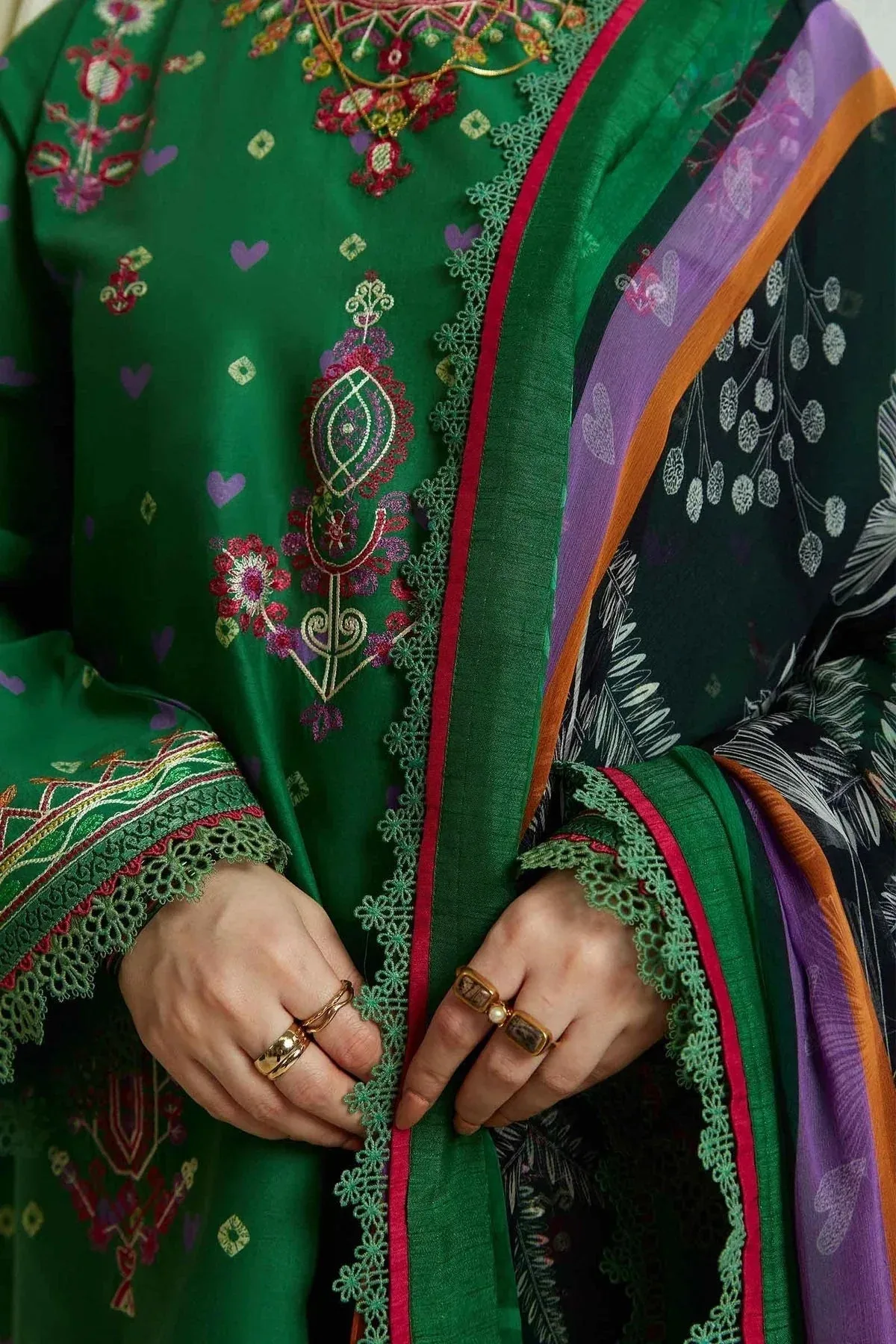 Zara Shahjahan Chiffon – view 6 – Poshaq
