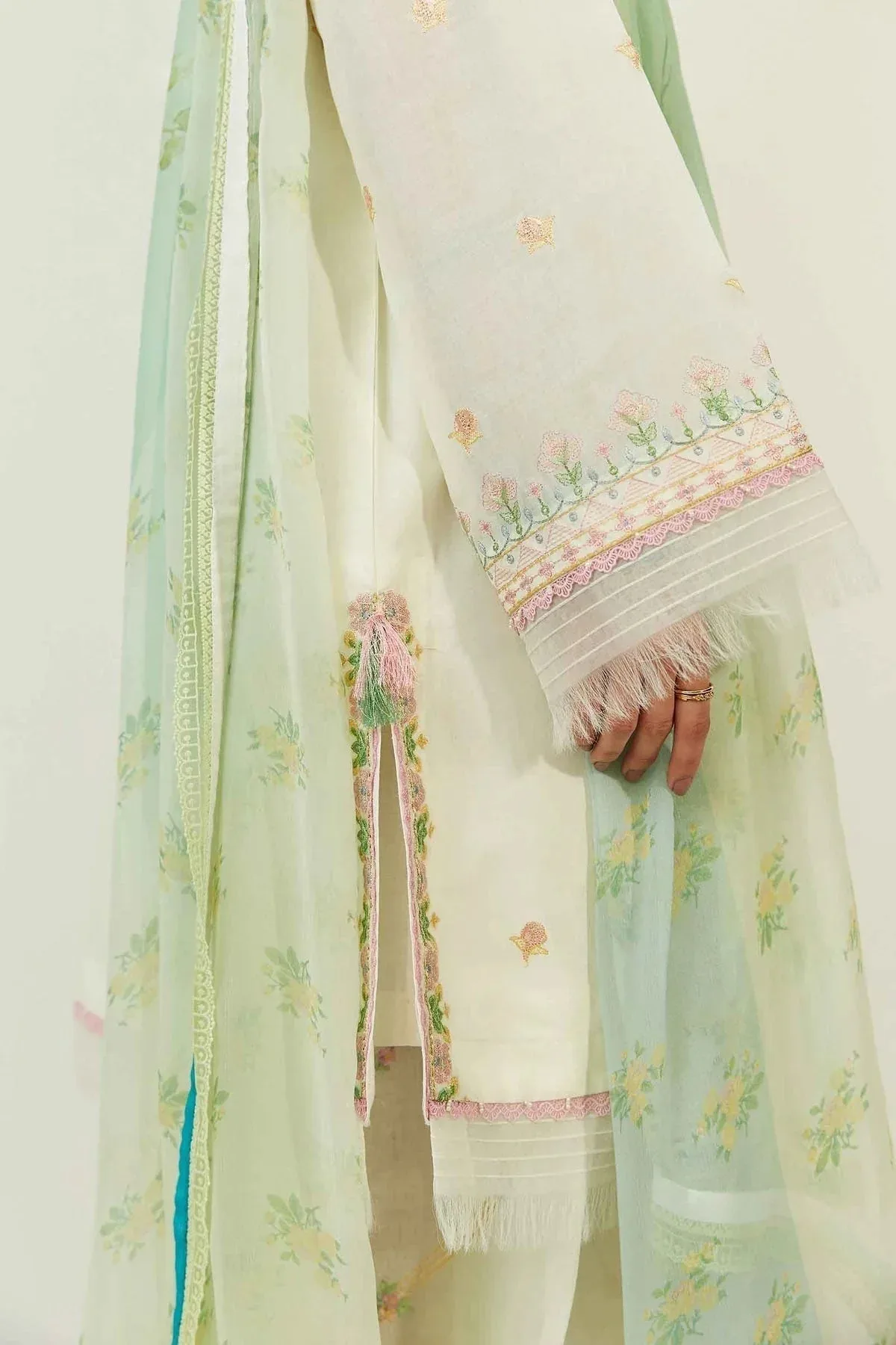 Zara Shahjahan Chiffon – view 4 – Poshaq