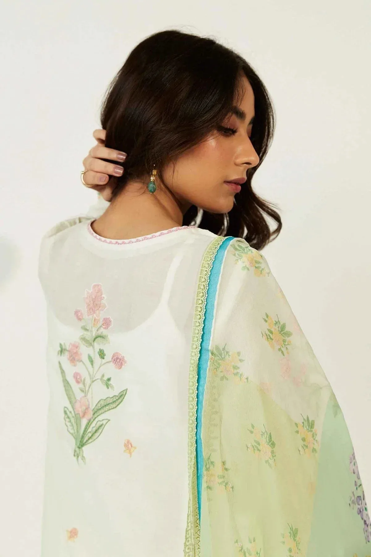 Zara Shahjahan Chiffon – view 5 – Poshaq