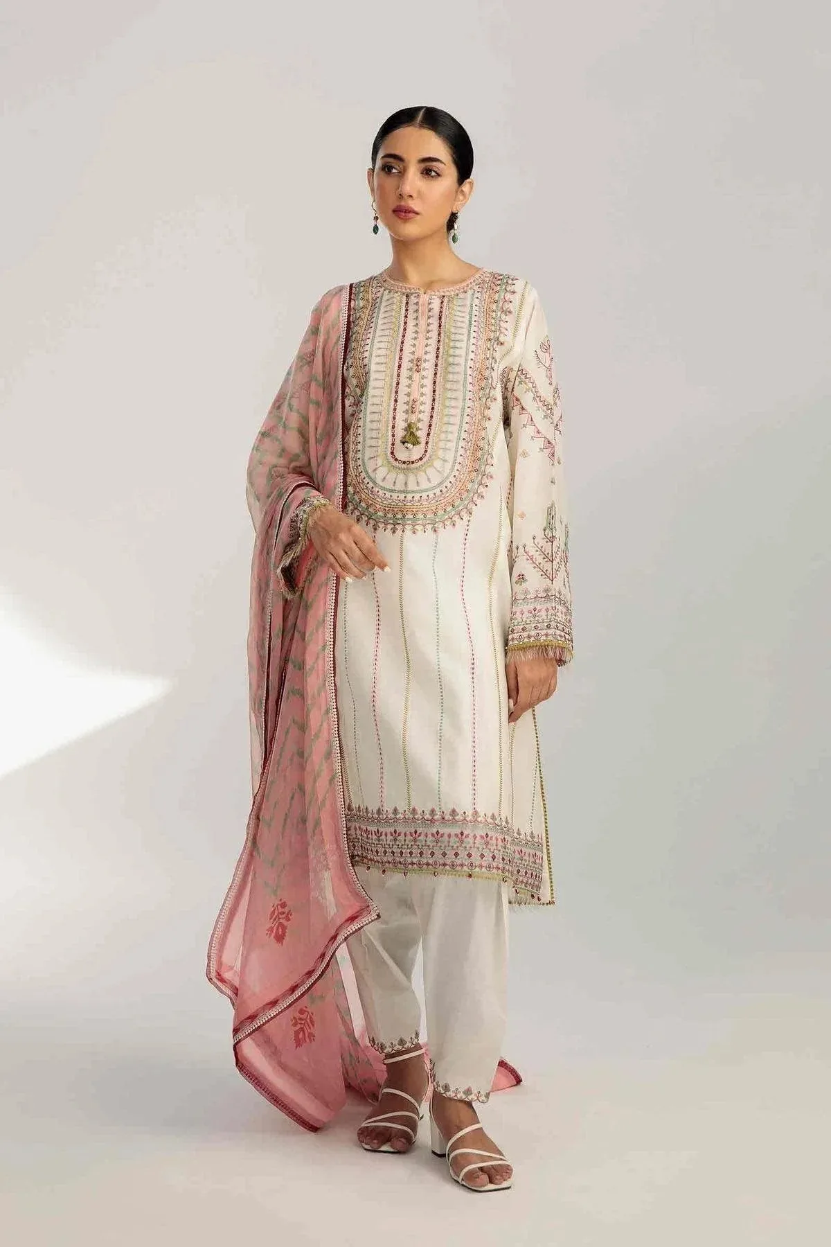 Zara Shahjahan Chiffon – view 1 – Poshaq