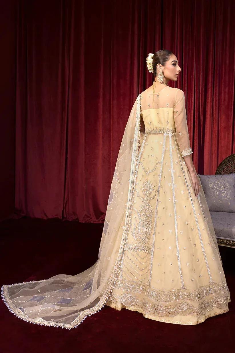 Zarposh Lamhay Wedding Formals Yellow Raw Silk – view 2 – Poshaq