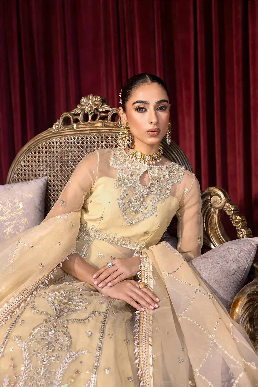 Zarposh Lamhay Wedding Formals Yellow Raw Silk – view 3 – Poshaq