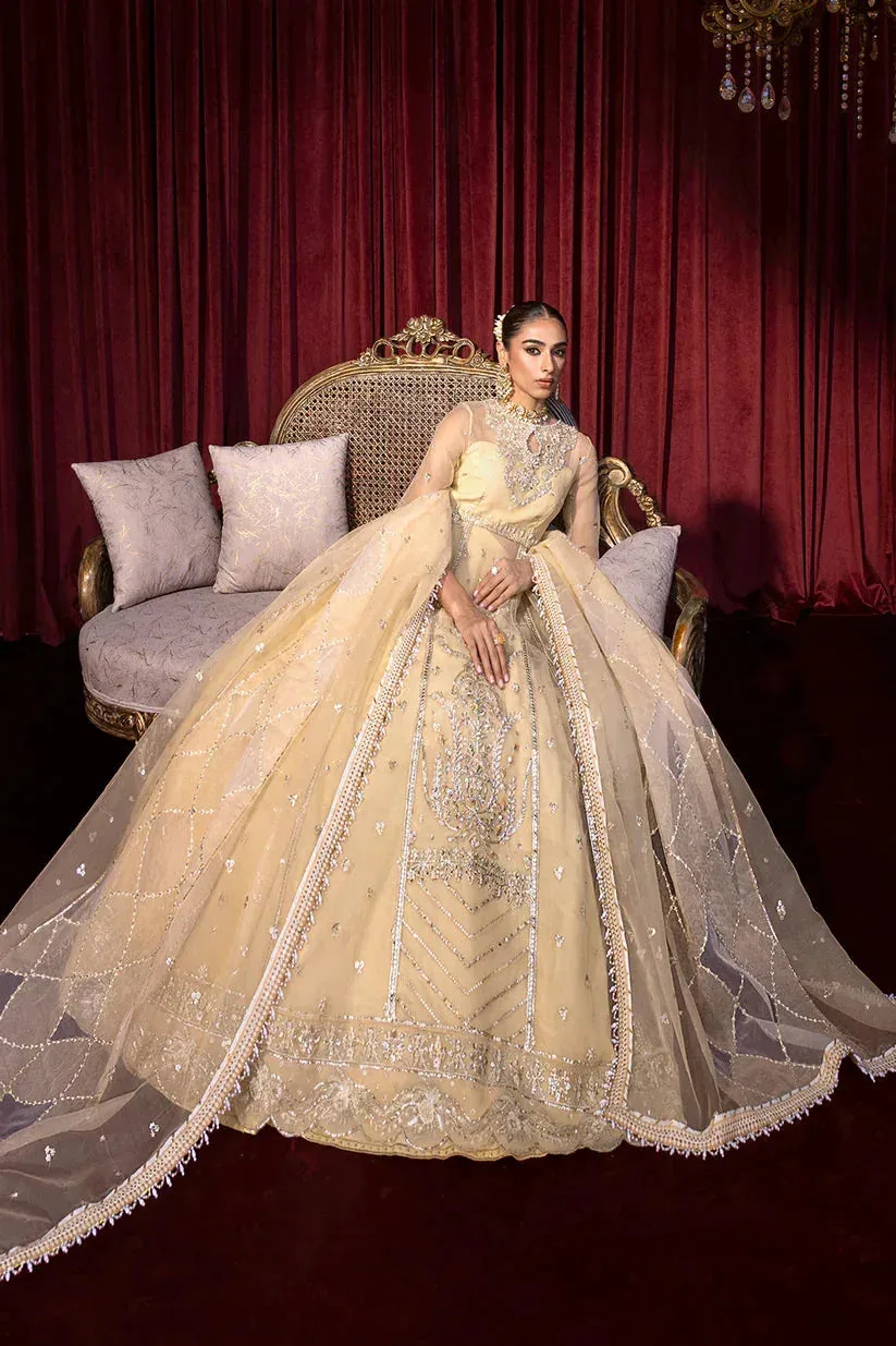 Zarposh Lamhay Wedding Formals Yellow Raw Silk – view 4 – Poshaq