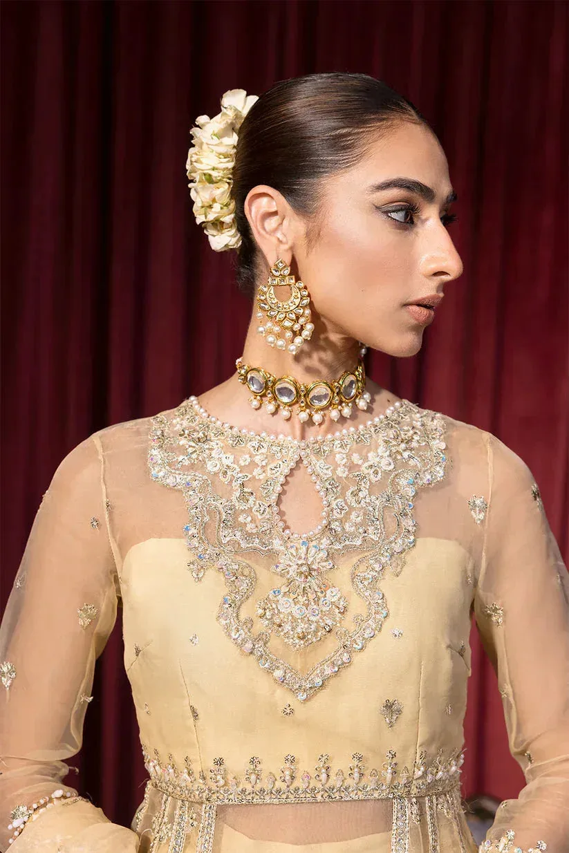 Zarposh Lamhay Wedding Formals Yellow Raw Silk – view 6 – Poshaq
