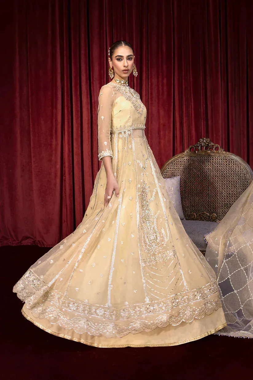 Zarposh Lamhay Wedding Formals Yellow Raw Silk – view 7 – Poshaq