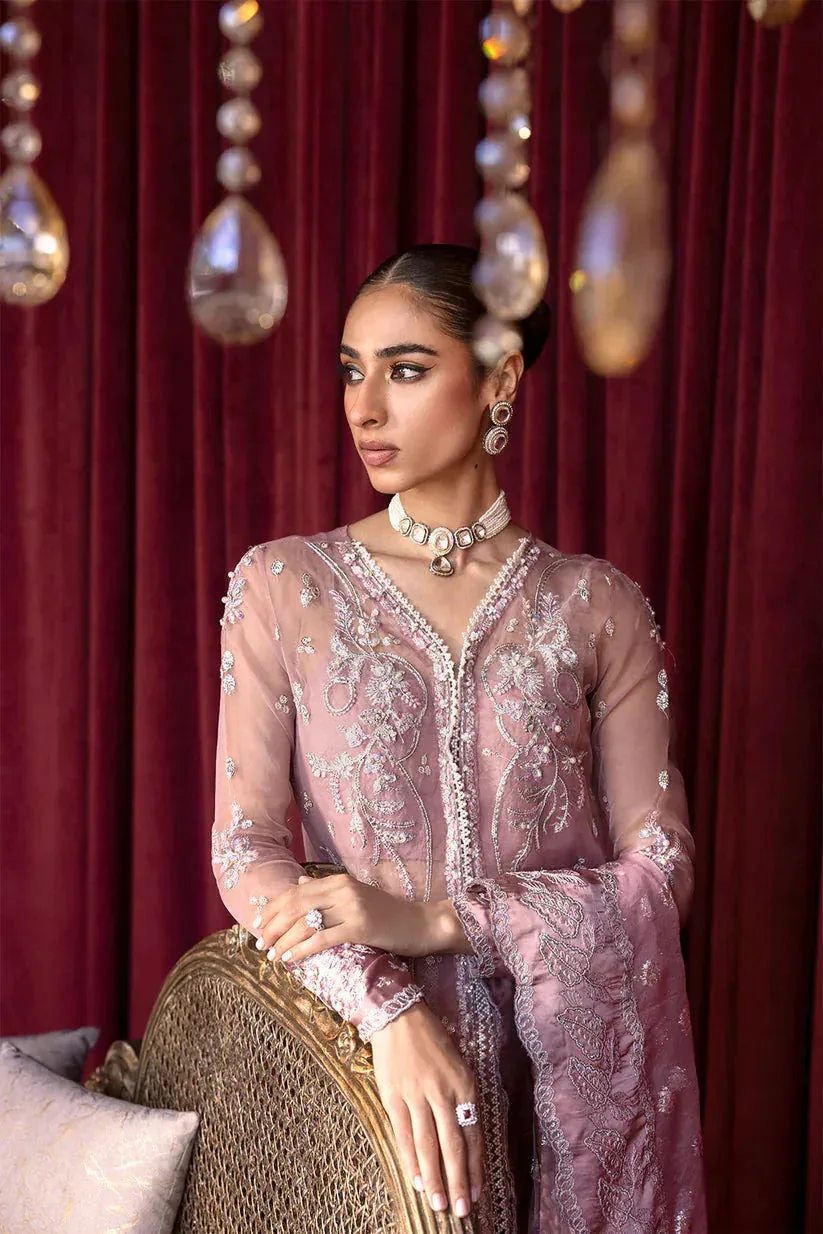 Zarposh Lamhay Wedding Formals Lavender Raw Silk – view 3 – Poshaq