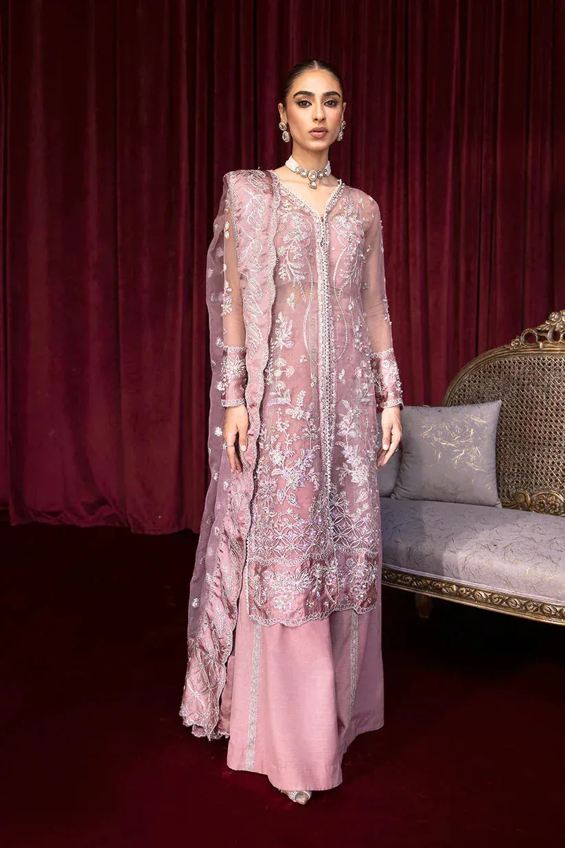Zarposh Lamhay Wedding Formals Lavender Raw Silk – view 4 – Poshaq