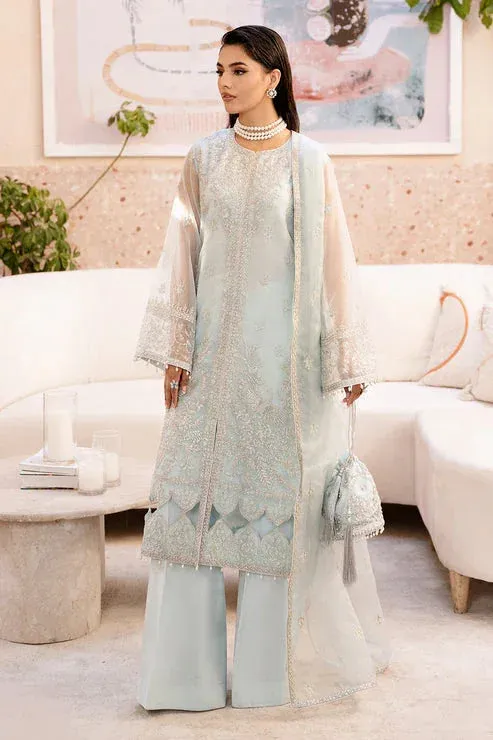 Zarposh Elara Formals Blue Raw Silk – view 1 – Poshaq
