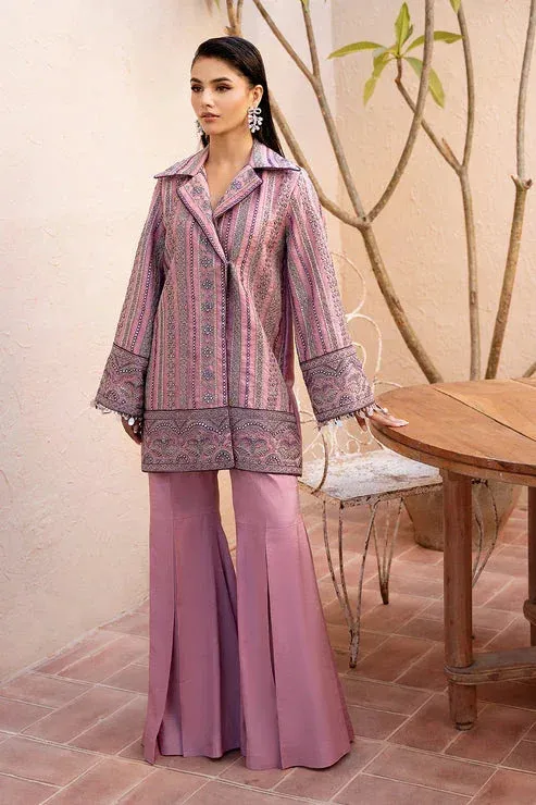 Zarposh Elara Formals Lavender Raw Silk – view 1 – Poshaq