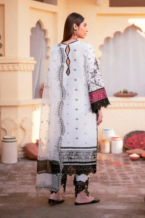 Zarposh Sangat Lawn White Organza – view 2 – Poshaq