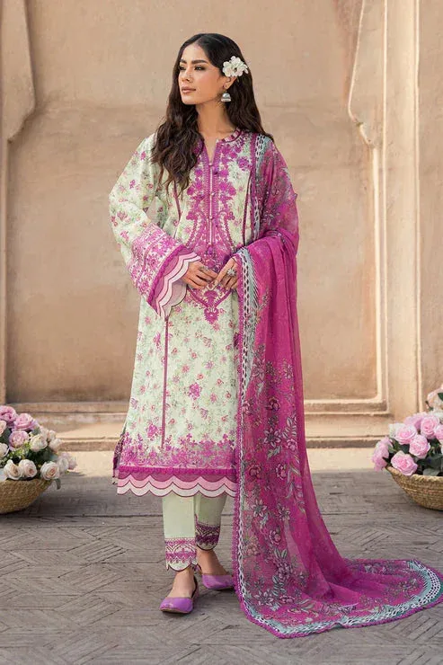 Zarposh Shalamar Lawn Grey Organza – view 1 – Poshaq