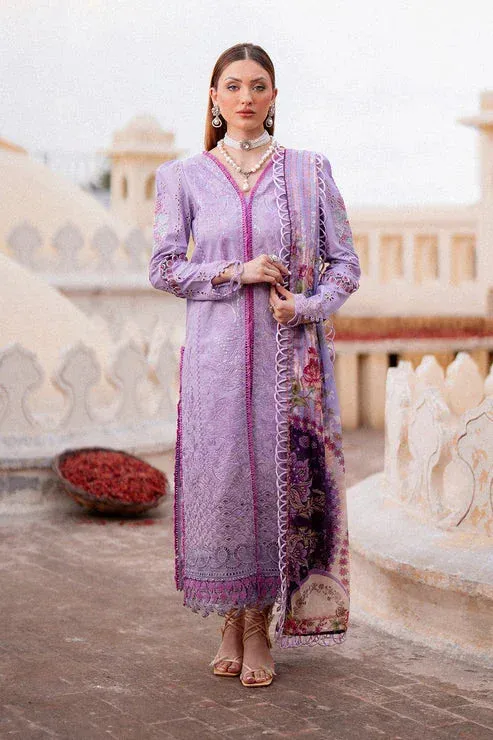 Zarposh Sangat Lawn Lilac Organza – view 1 – Poshaq