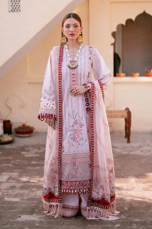 Zarposh Sangat Lawn Peach Organza – view 1 – Poshaq