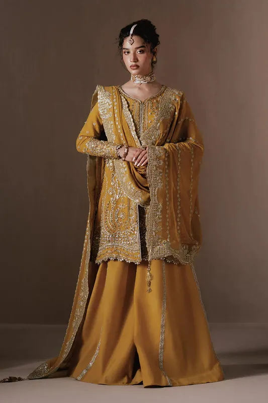 Zarposh Jahanara Wedding Formals Raw Silk – view 1 – Poshaq