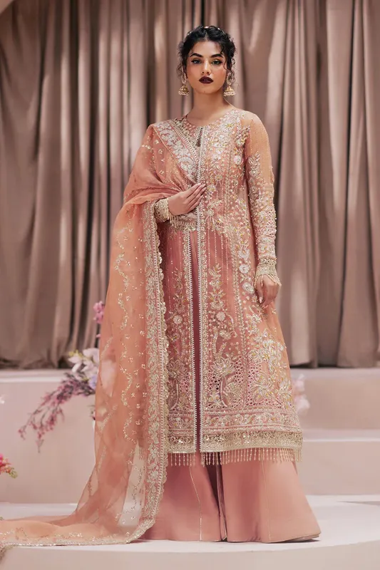 Zarposh Jahanara Wedding Formals Raw Silk – view 1 – Poshaq