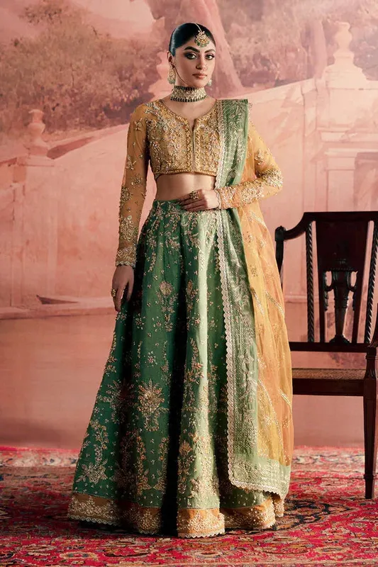 Zarposh Maharani Wedding Collection Raw Silk – view 1 – Poshaq