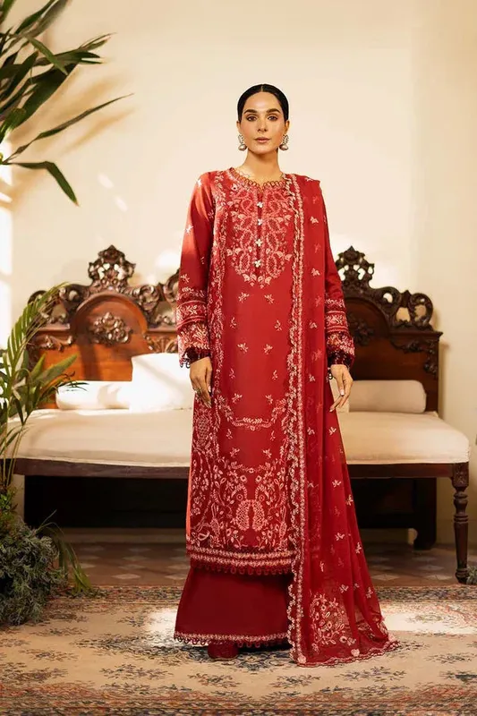 Zarposh Sajni Lawn 25 Organza – view 1 – Poshaq