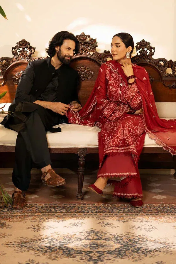 Zarposh Sajni Lawn 25 Organza – view 5 – Poshaq