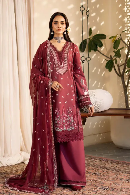 Zarposh Sajni Lawn 25 Organza – view 1 – Poshaq