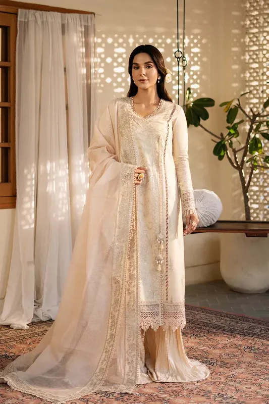 Zarposh Sajni Lawn 25 Organza – view 1 – Poshaq