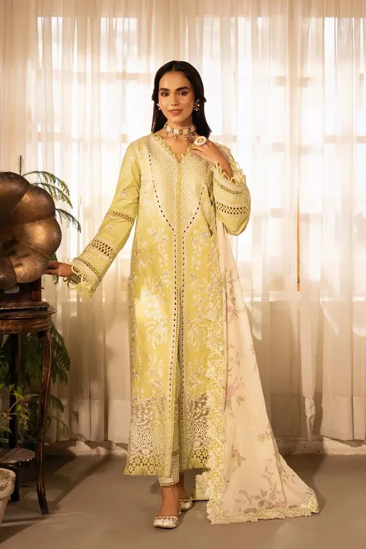Zarposh Sajni Lawn 25 Organza – view 1 – Poshaq