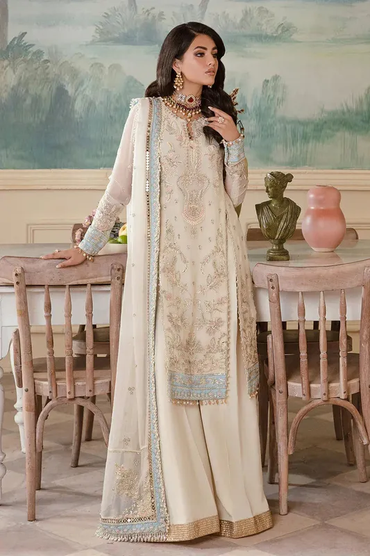 Zarposh Amirah Raw Silk – view 1 – Poshaq