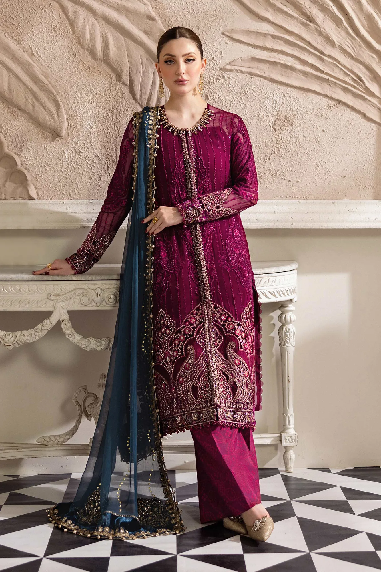 Maria B Raw Silk – view 3 – Poshaq