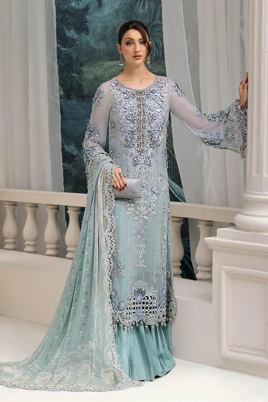 Maria B Green Raw Silk – view 1 – Poshaq