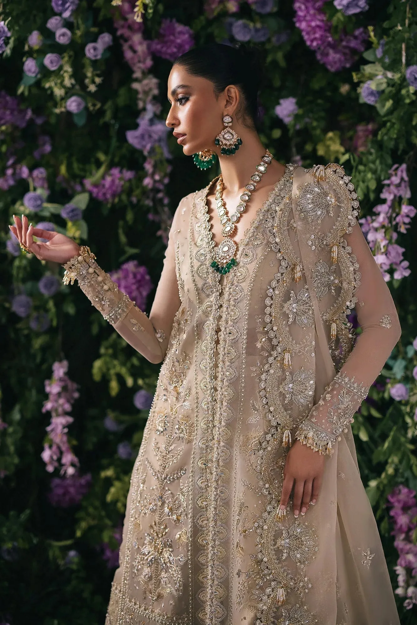 Zaha Gossamer Formals 24 Silver Organza – view 5 – Poshaq