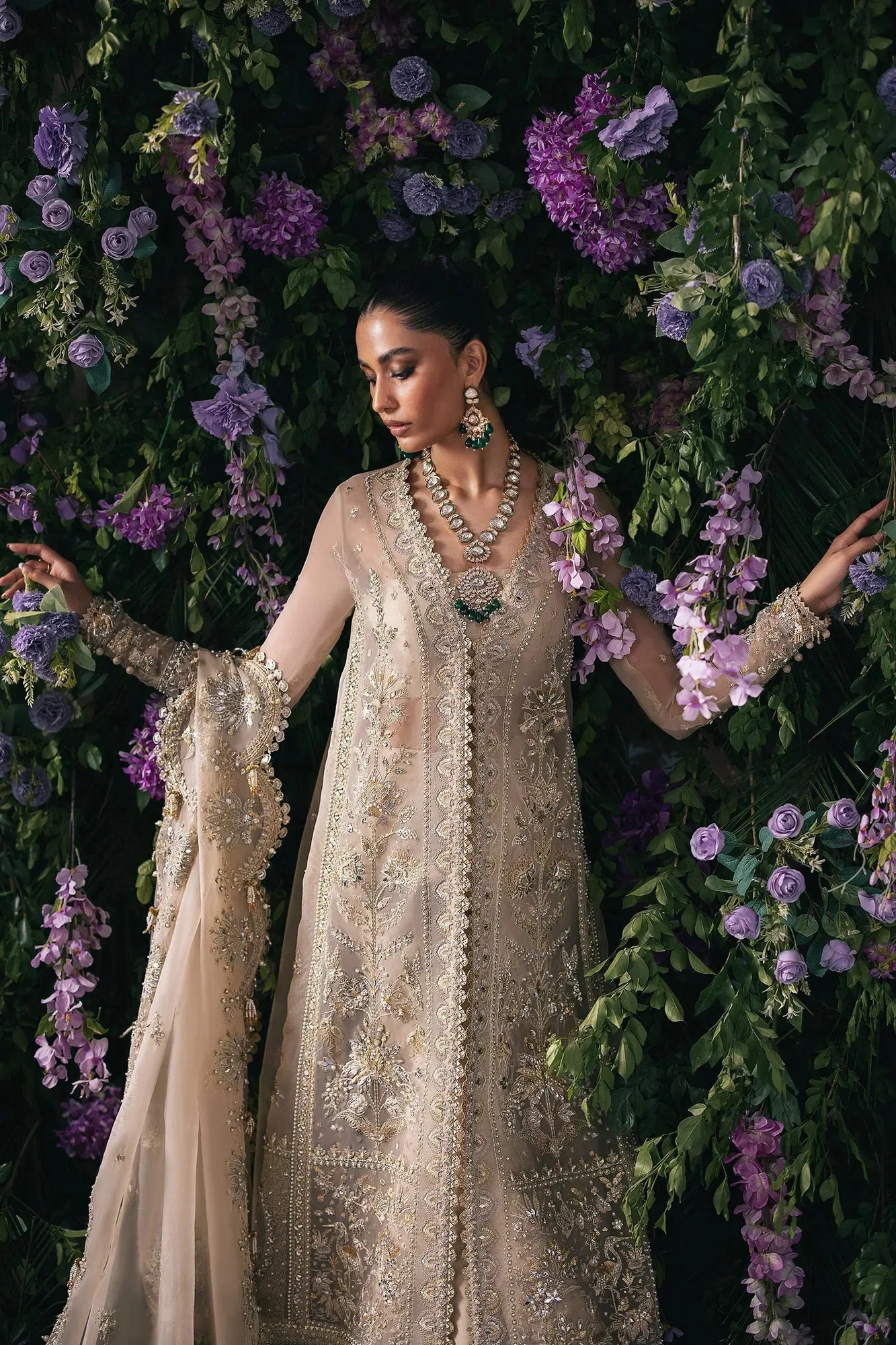 Zaha Gossamer Formals 24 Silver Organza – view 6 – Poshaq