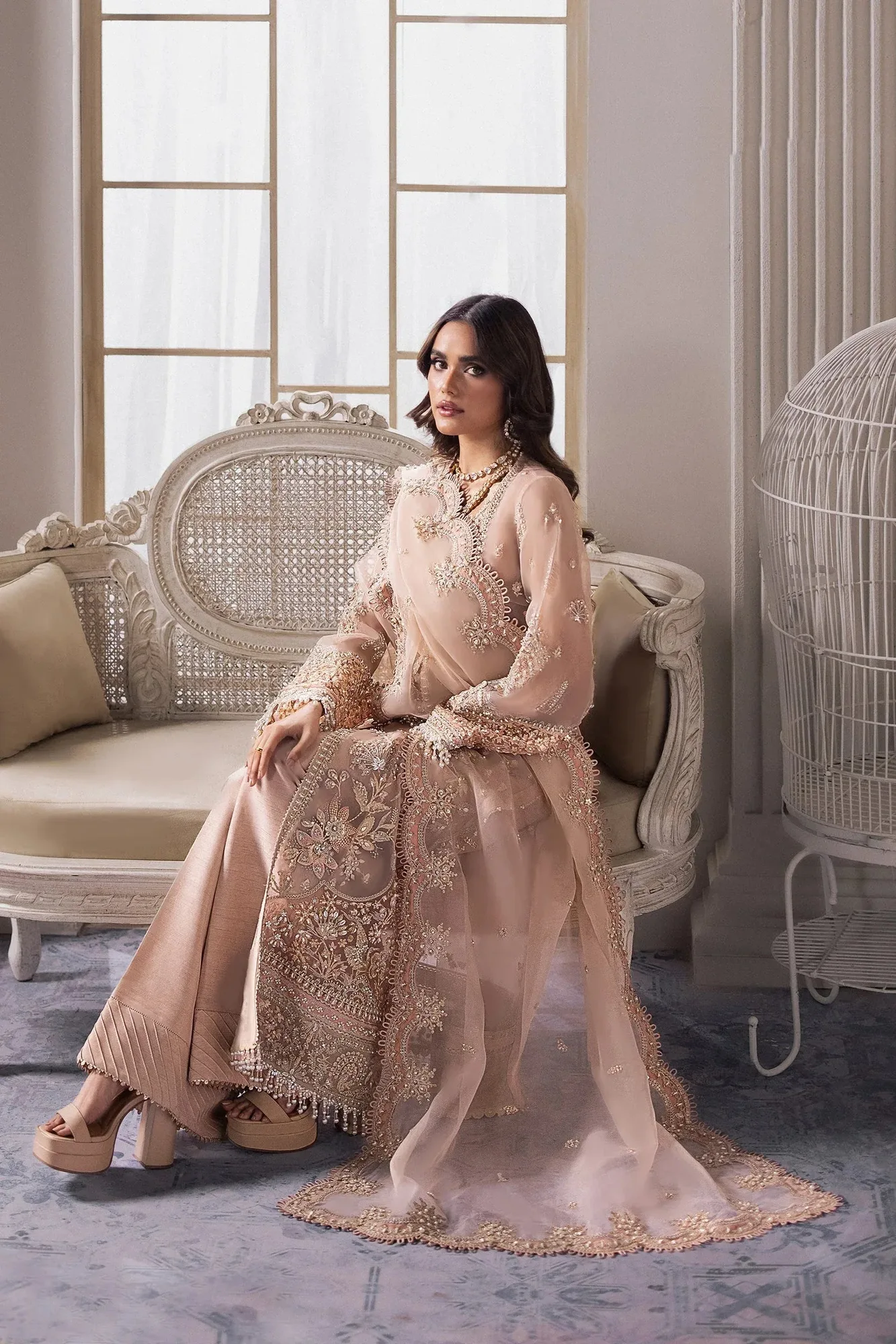 Zaha Gossamer Formals 24 Silver Organza – view 4 – Poshaq
