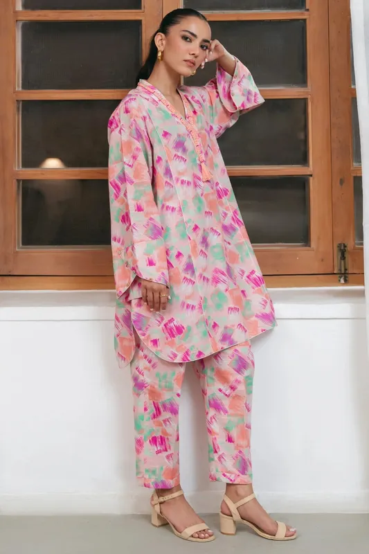 Zaha Aangan Ready to Wear Pink – view 1 – Poshaq