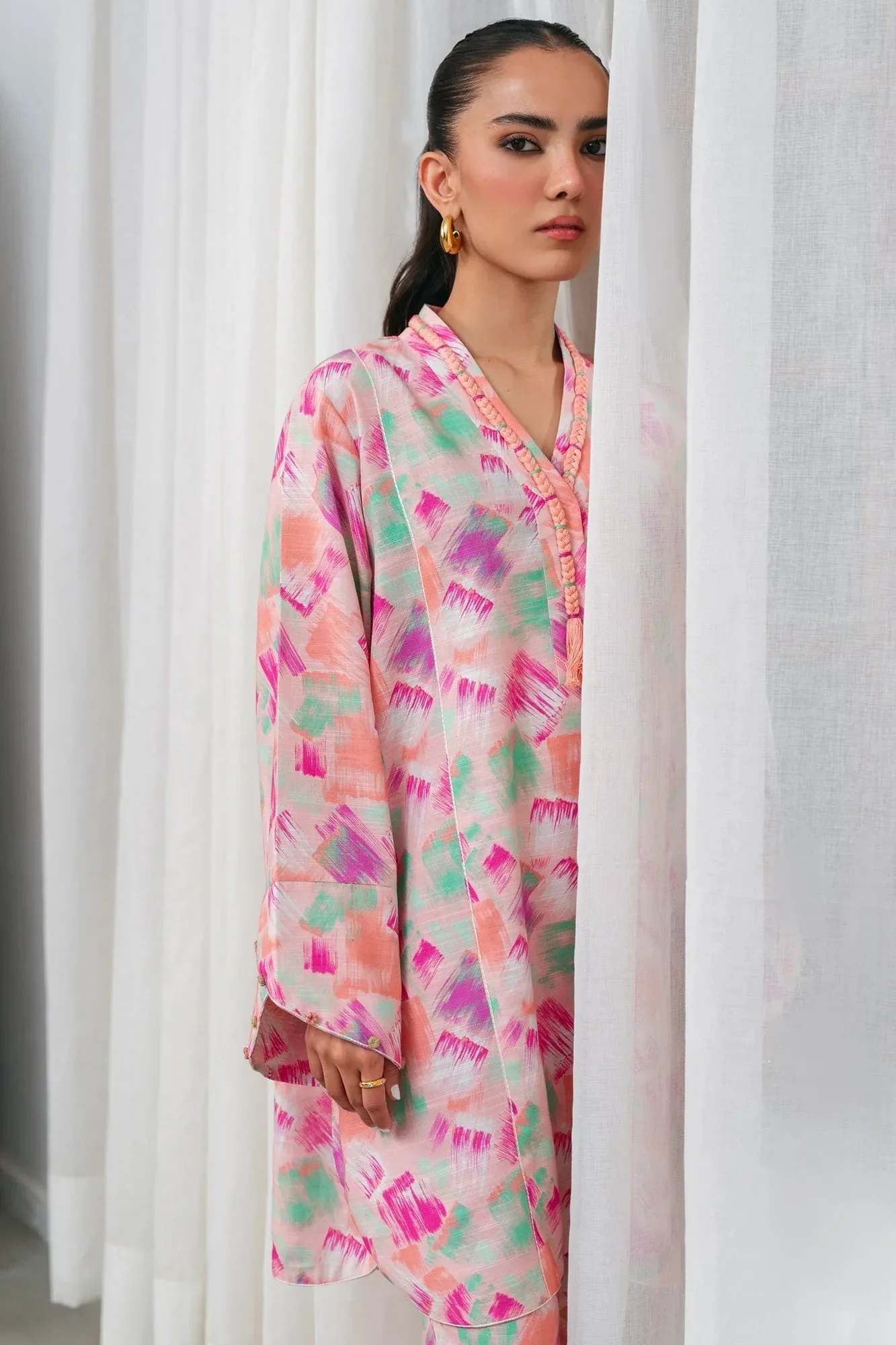 Zaha Aangan Ready to Wear Pink – view 2 – Poshaq
