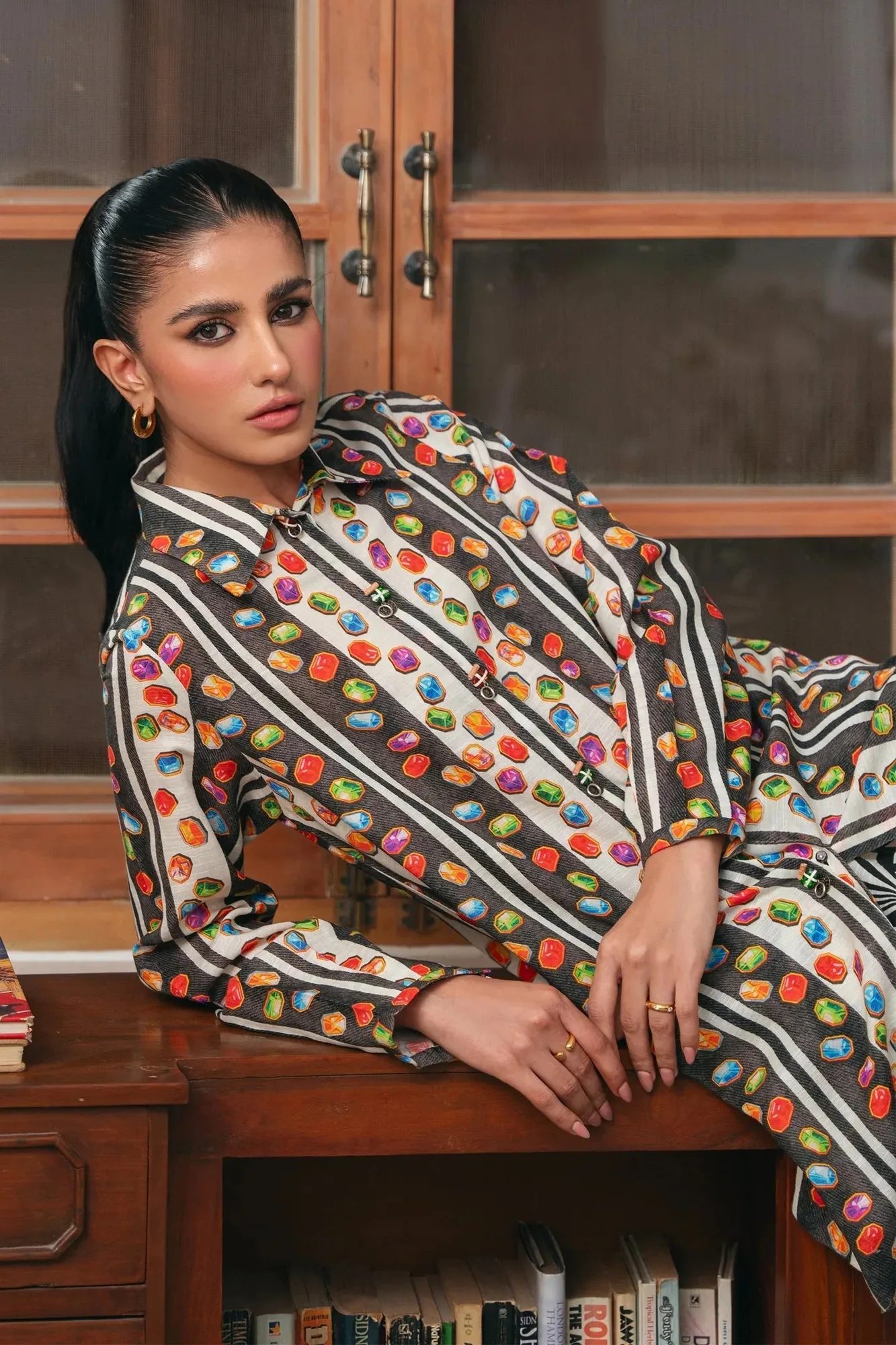 Zaha Aangan Ready to Wear Black – view 2 – Poshaq