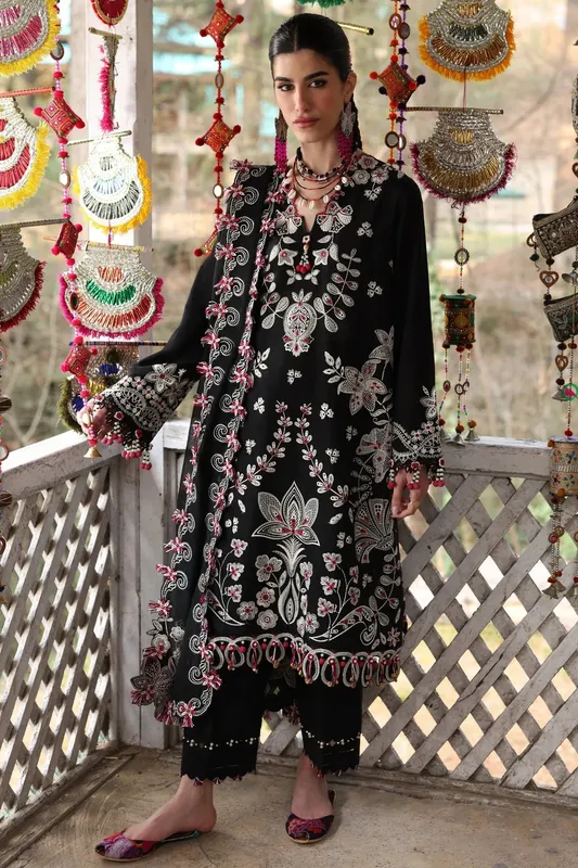 Zaha Lawn 25 Fuchsia Cotton – view 1 – Poshaq