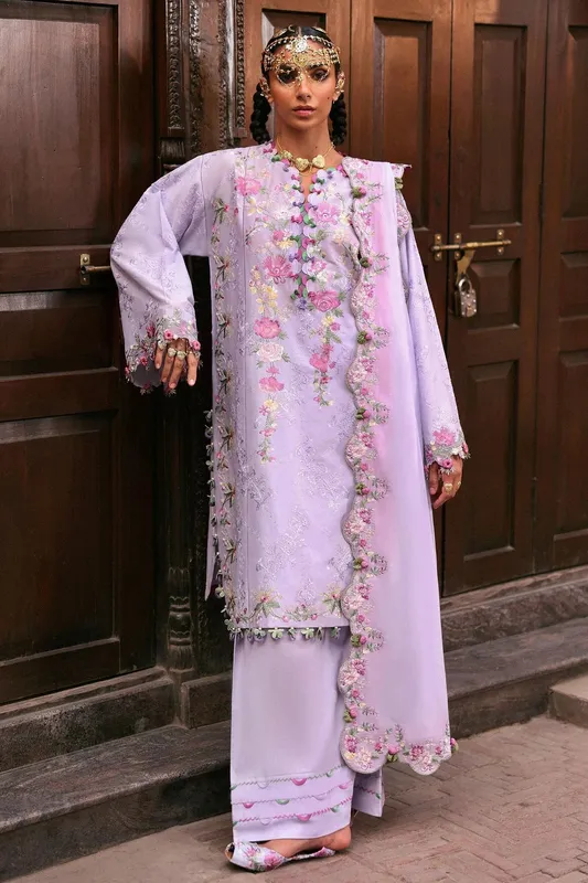 Zaha Festive Lawn 25 Organza – view 1 – Poshaq