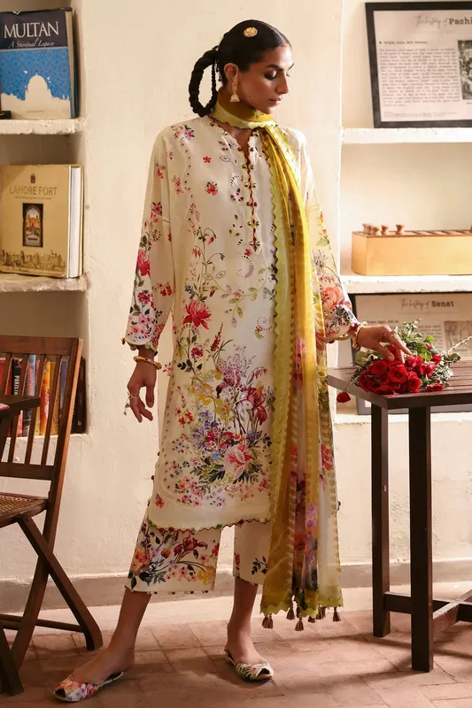 Zaha Festive Lawn 25 Chiffon – view 1 – Poshaq
