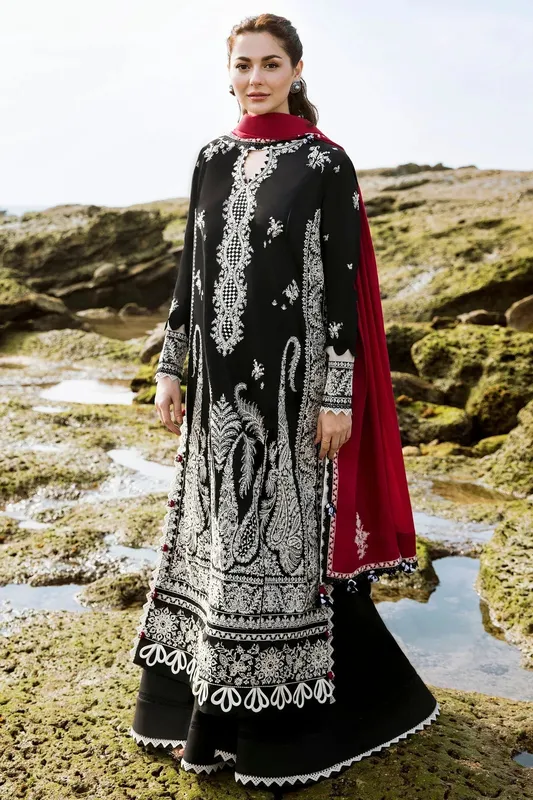 Zaha Black Organza – view 1 – Poshaq