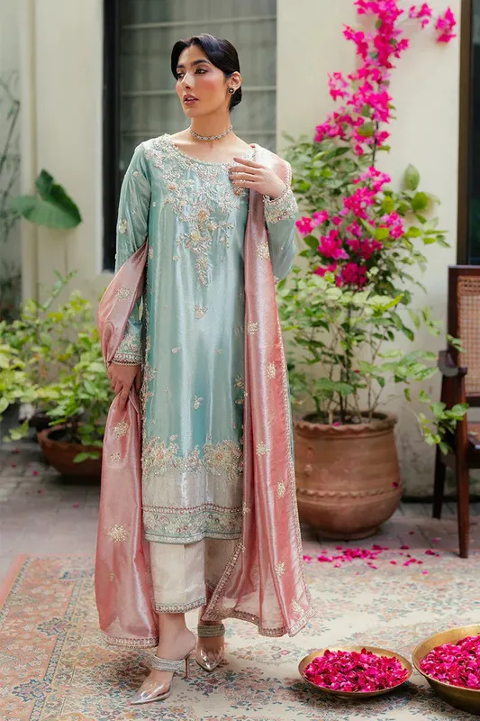 Mushq Sunehri Resham Edit Tissue – view 1 – Poshaq