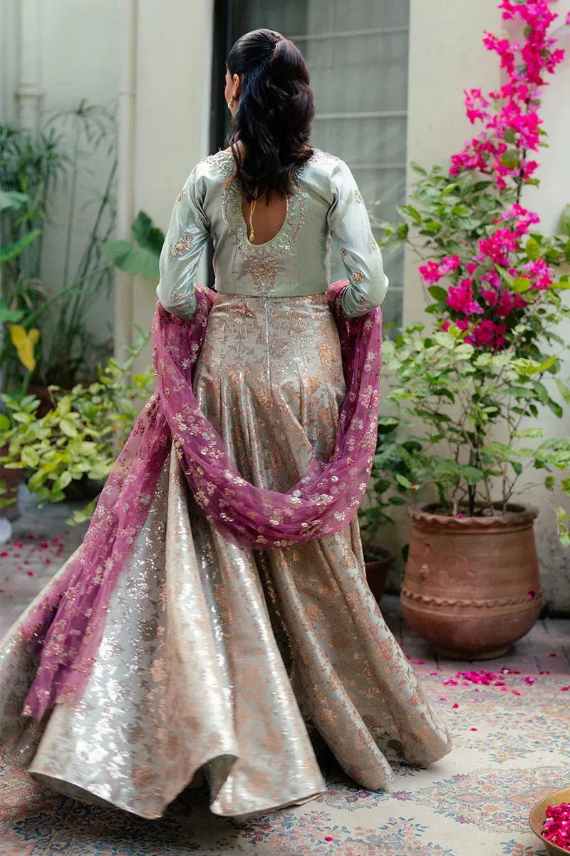 Mushq Sunehri Resham Edit Satin – view 2 – Poshaq