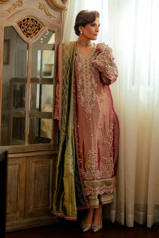 Mushq Sunehri Resham Edit Tissue – view 1 – Poshaq