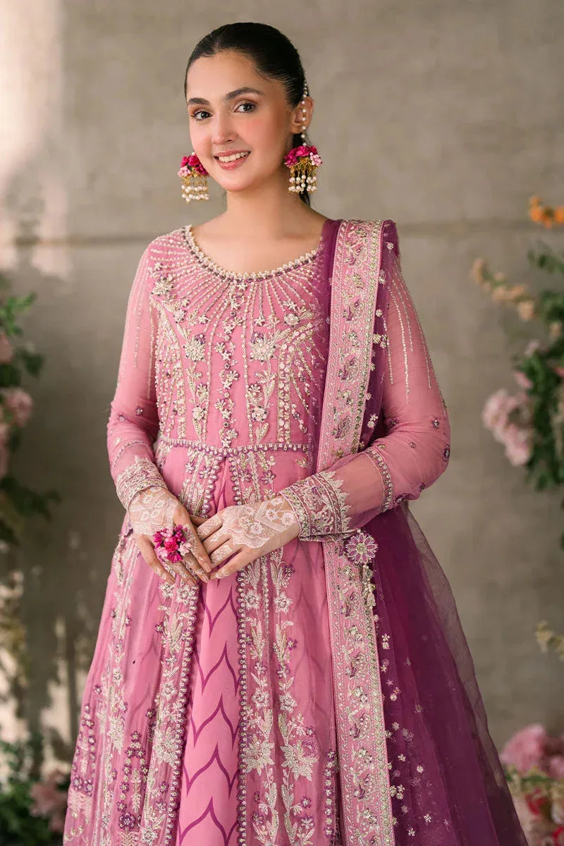Mushq Matani Evening Luxury Chiffon Pink Chiffon – view 3 – Poshaq