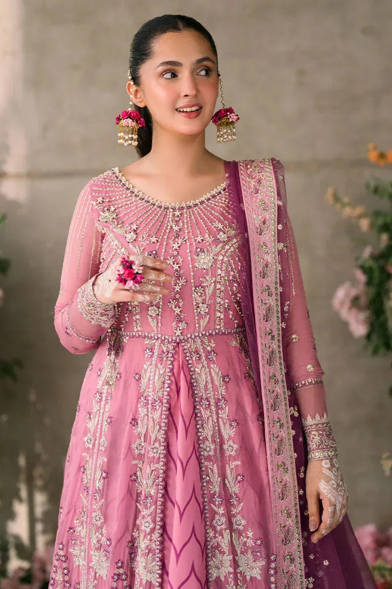 Mushq Matani Evening Luxury Chiffon Pink Chiffon – view 6 – Poshaq