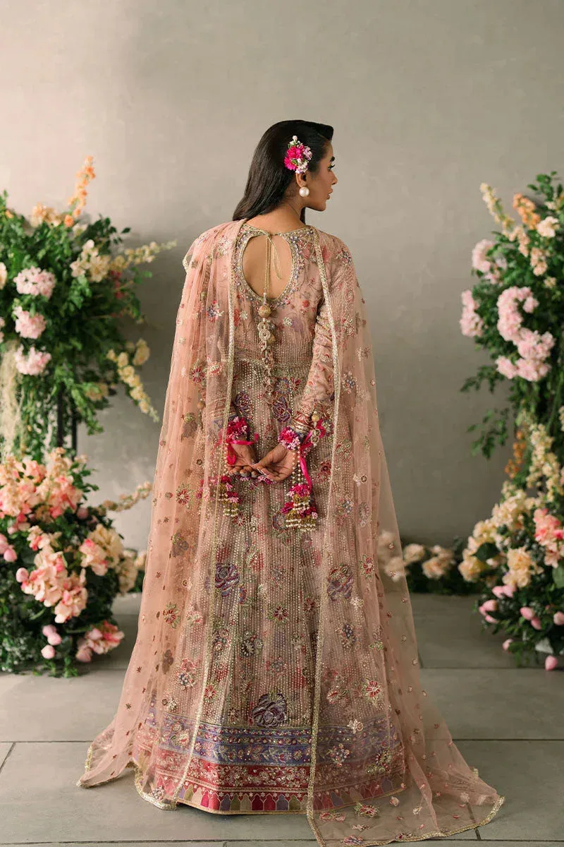 Mushq Matani Evening Luxury Chiffon Peach Chiffon – view 2 – Poshaq
