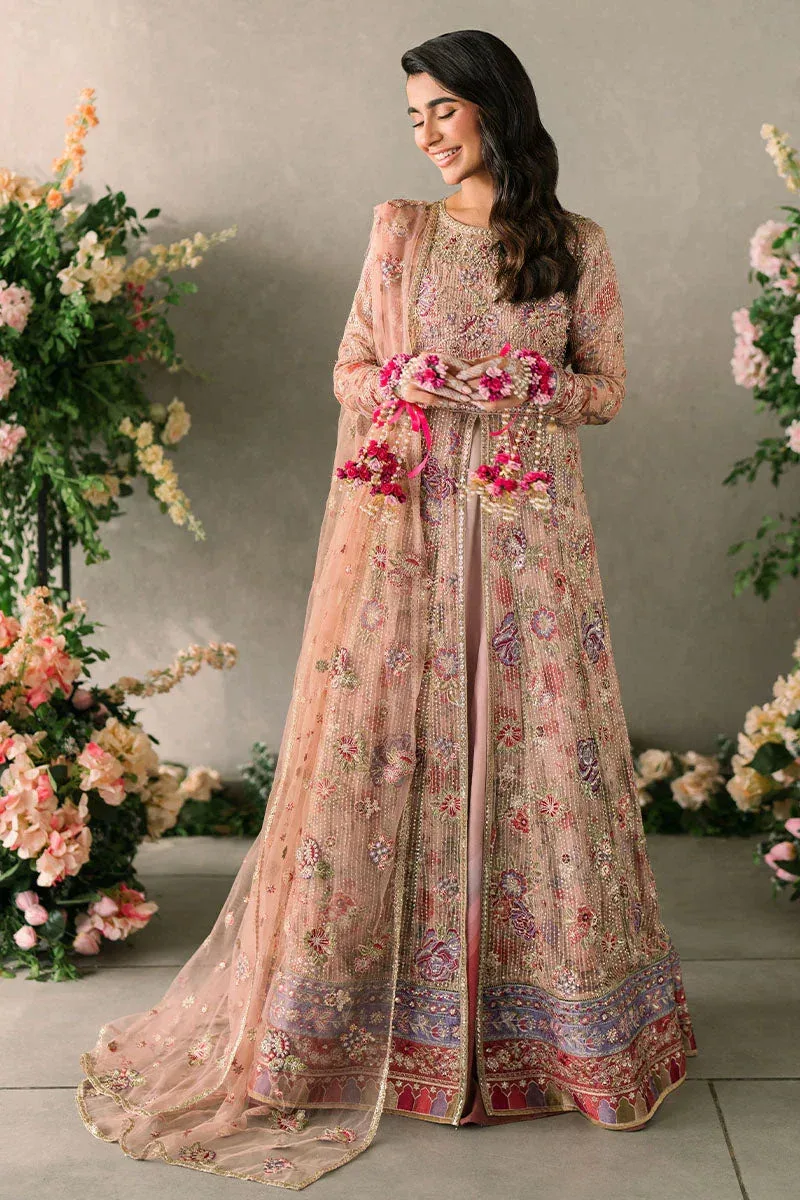 Mushq Matani Evening Luxury Chiffon Peach Chiffon – view 4 – Poshaq