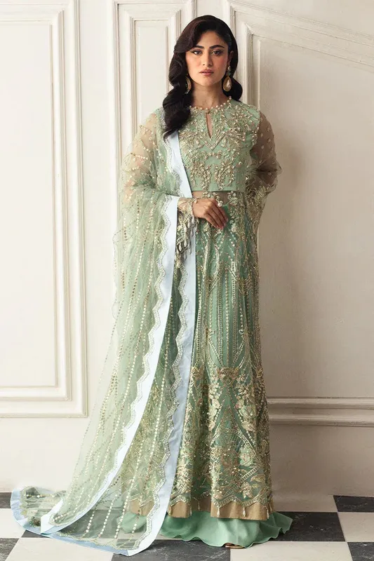 Mushq Hemline Aura Debut Wedding Formals Raw Silk – view 1 – Poshaq